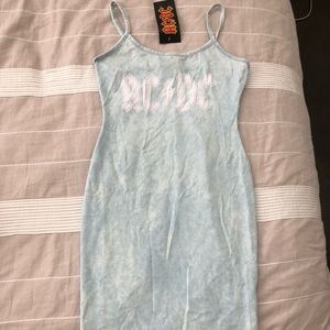 Acid Wash Mini AC/DC Dress